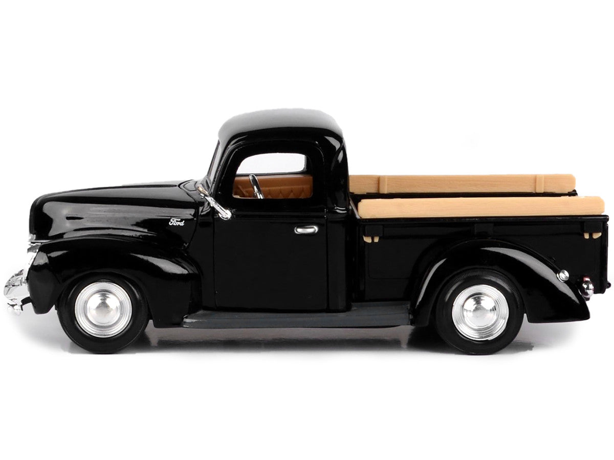 1940 Ford Pickup Truck Black 1/24 Diecast Model Car by Motormax LuxuryLifeWay Online Store