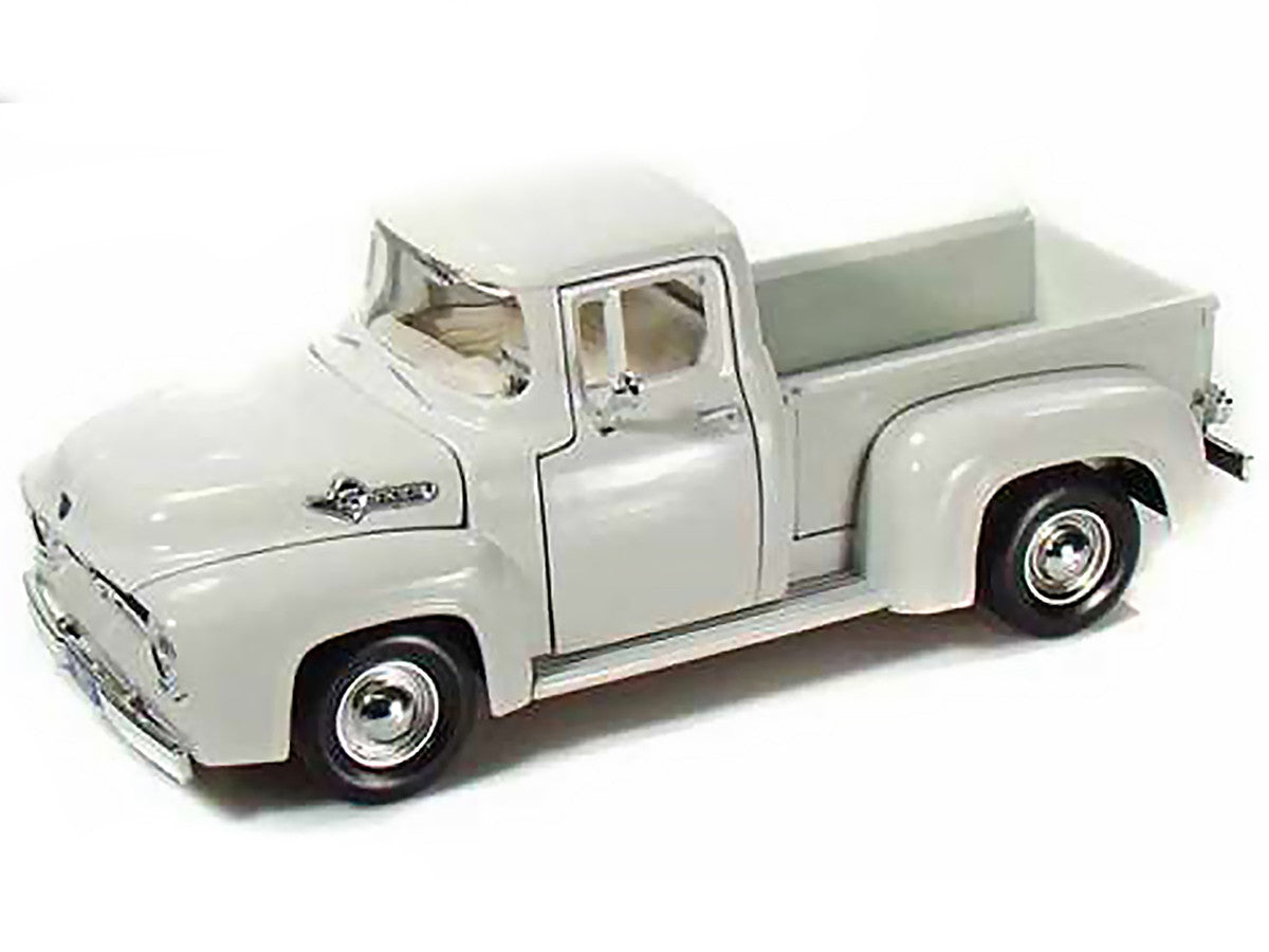 1956 Ford F-100 Pickup Truck White 1/24 Diecast Model Car by Motormax LuxuryLifeWay Online Store