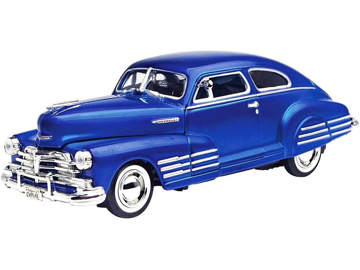 1948 Chevrolet Aerosedan Fleetline Blue 1/24 Diecast Model Car by Motormax LuxuryLifeWay Online Store