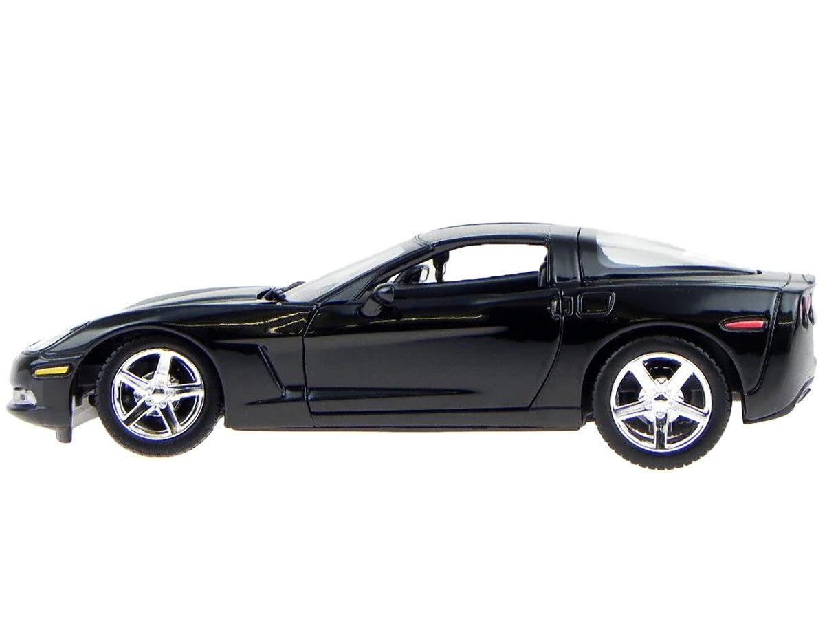 2005 Chevrolet Corvette C6 Coupe Black 1/24 Diecast Model Car by Motormax LuxuryLifeWay Online Store
