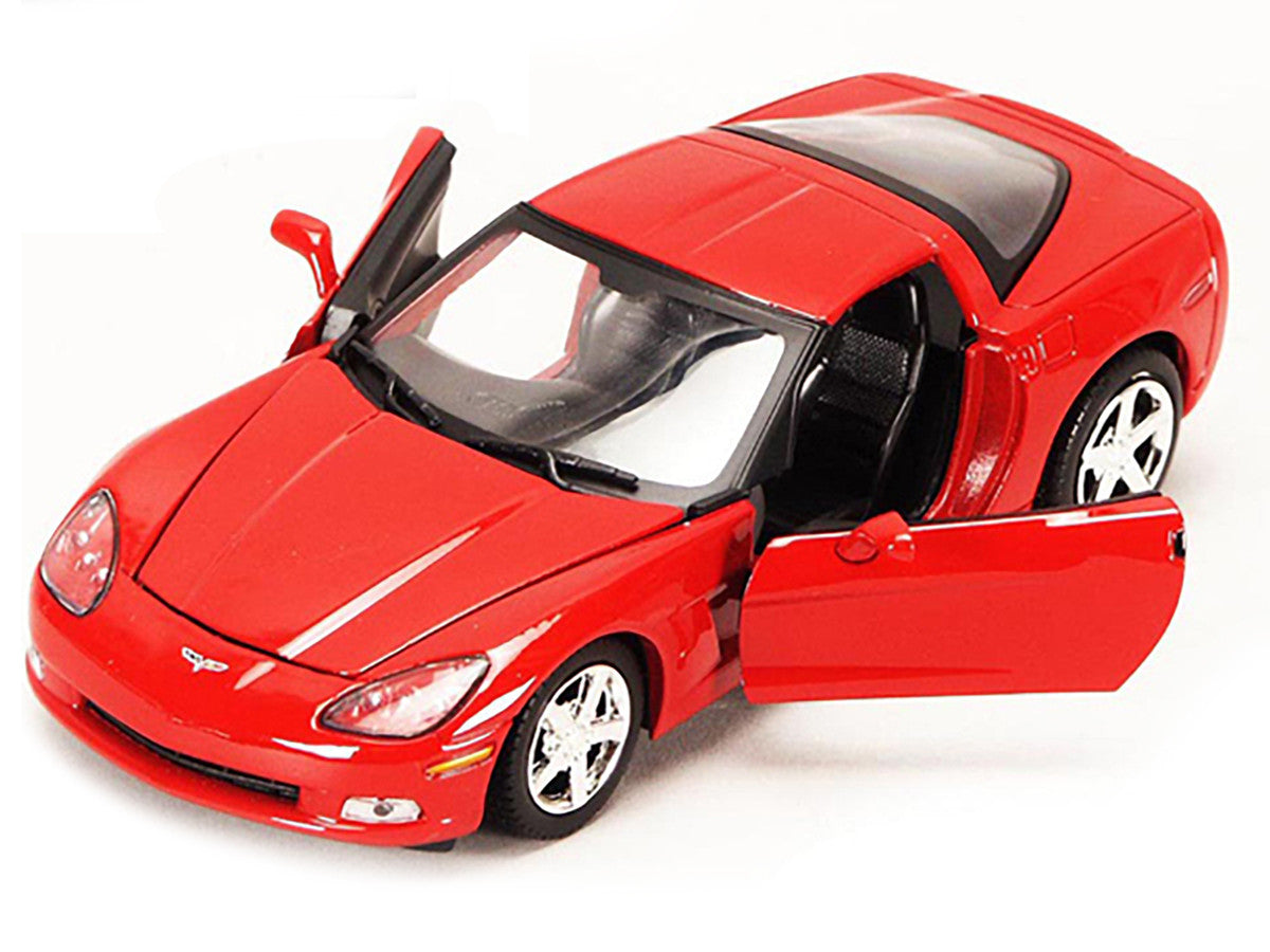 2005 Chevrolet Corvette C6 Coupe Red 1/24 Diecast Model Car by Motormax LuxuryLifeWay Online Store
