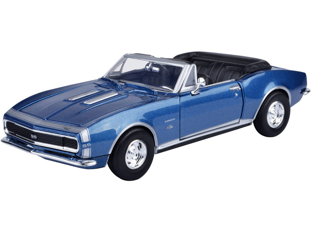 1967 Chevrolet Camaro SS Convertible Blue Metallic 1/24 Diecast Model Car by Motormax