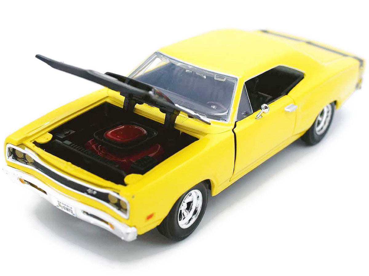 1969 Dodge Coronet Super Bee Yellow 1/24 Diecast Car Model by Motormax LuxuryLifeWay Online Store