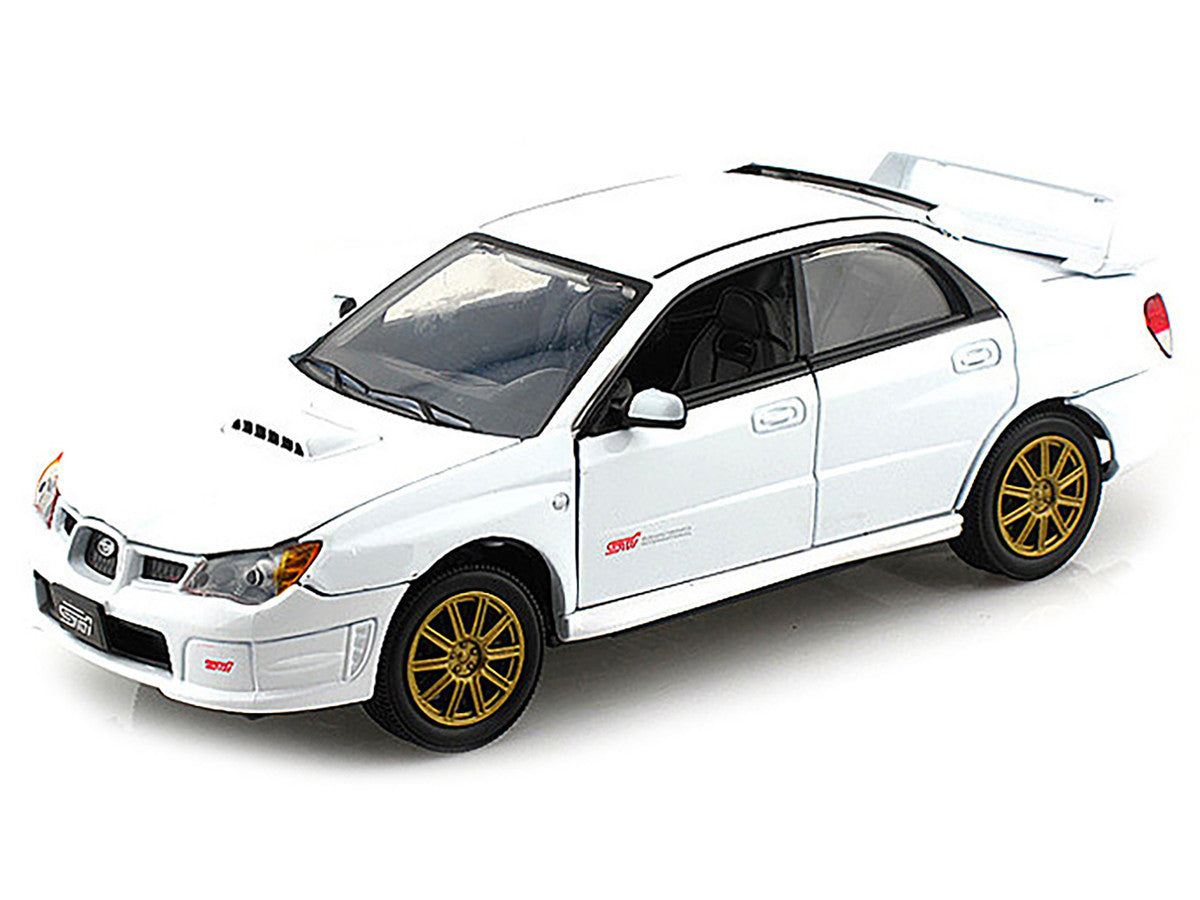 Subaru Impreza WRX STi White 1/24 Diecast Model Car by Motormax LuxuryLifeWay Online Store