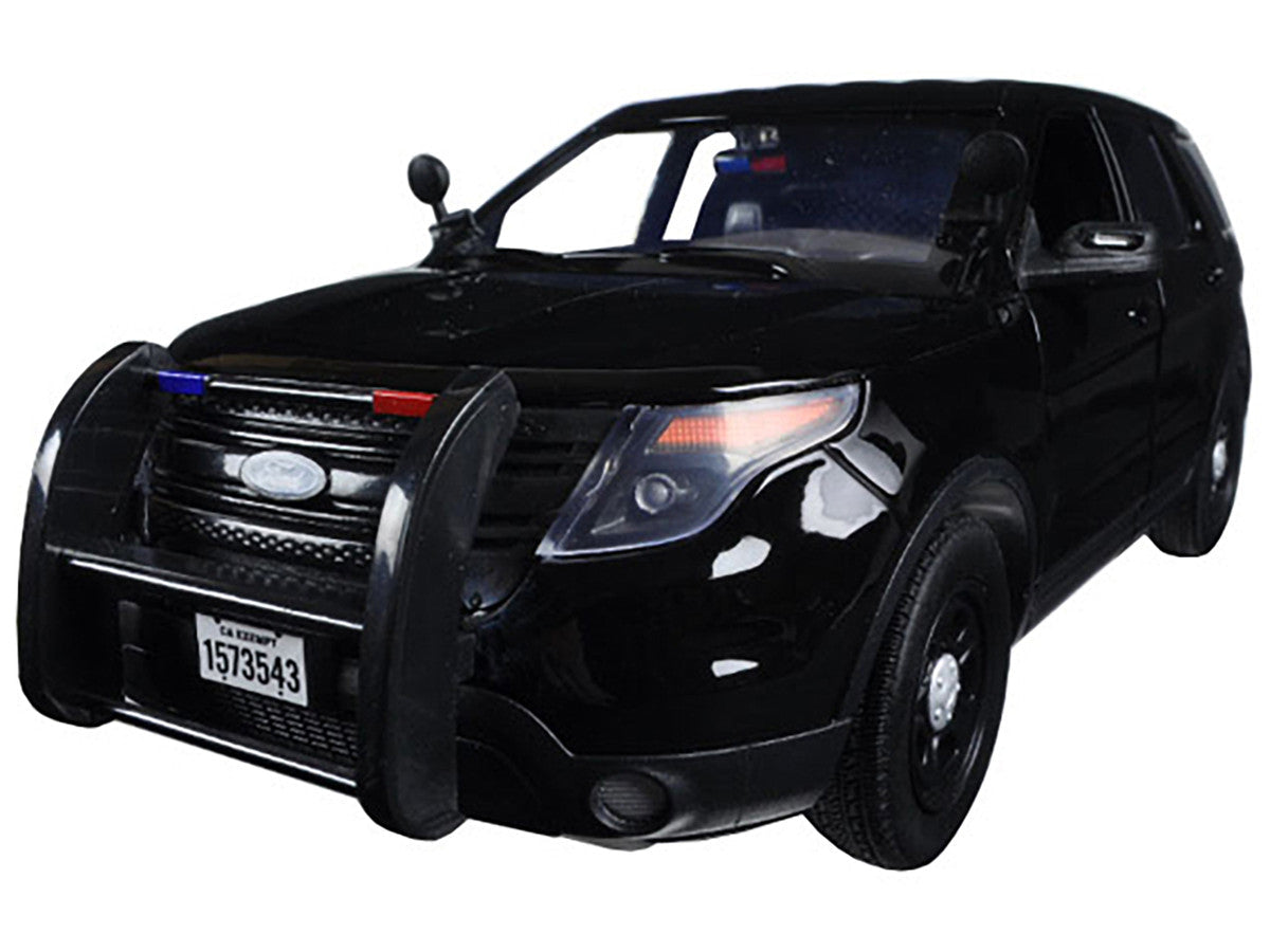 2015 Ford Police Interceptor Utility Special Service Plain Black 1/18 Diecast Model Car by Motormax LuxuryLifeWay Online Store