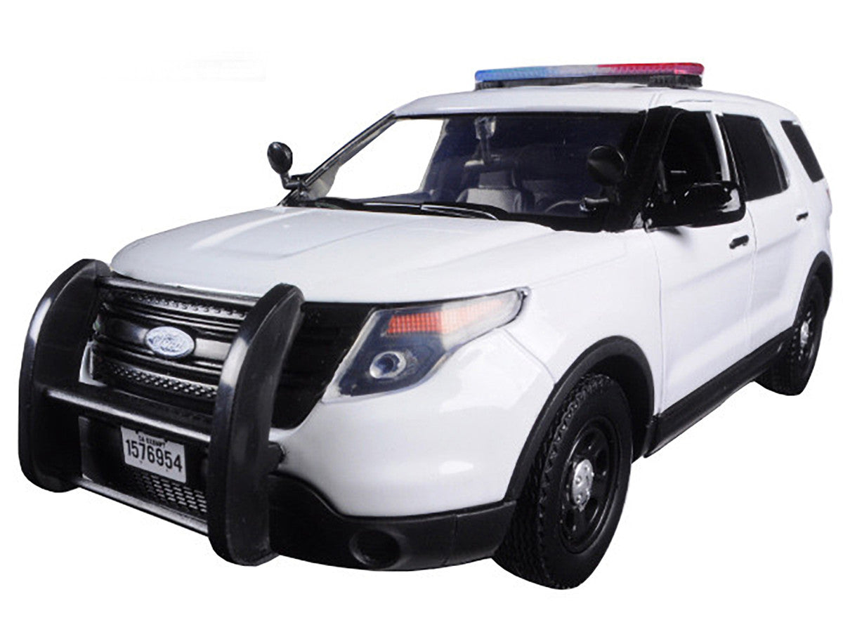 2015 Ford Police Interceptor Utility Unmarked White 1/24 Diecast Model Car by Motormax LuxuryLifeWay Online Store