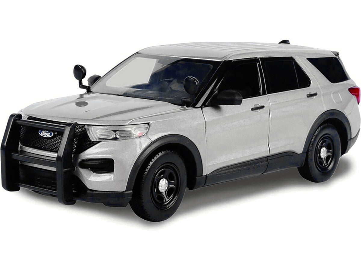 2022 Ford Police Interceptor Utility Unmarked Slick-Top Silver 1/24 Diecast Model Car by Motormax LuxuryLifeWay Online Store