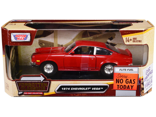 1974 Chevrolet Vega Red "Forgotten Classics" Series 1/24 Diecast Model Car by Motormax LuxuryLifeWay Online Store