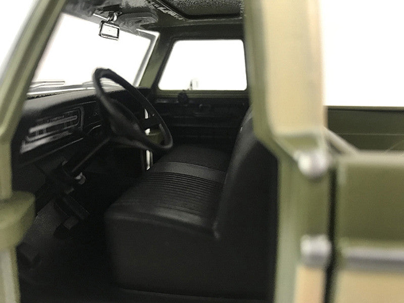 1969 Ford F-100 Pickup Truck Light Green and Cream 1/24 Diecast Model Car by Motormax LuxuryLifeWay Online Store
