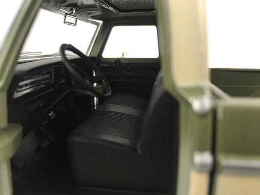1969 Ford F-100 Pickup Truck Light Green and Cream 1/24 Diecast Model Car by Motormax LuxuryLifeWay Online Store