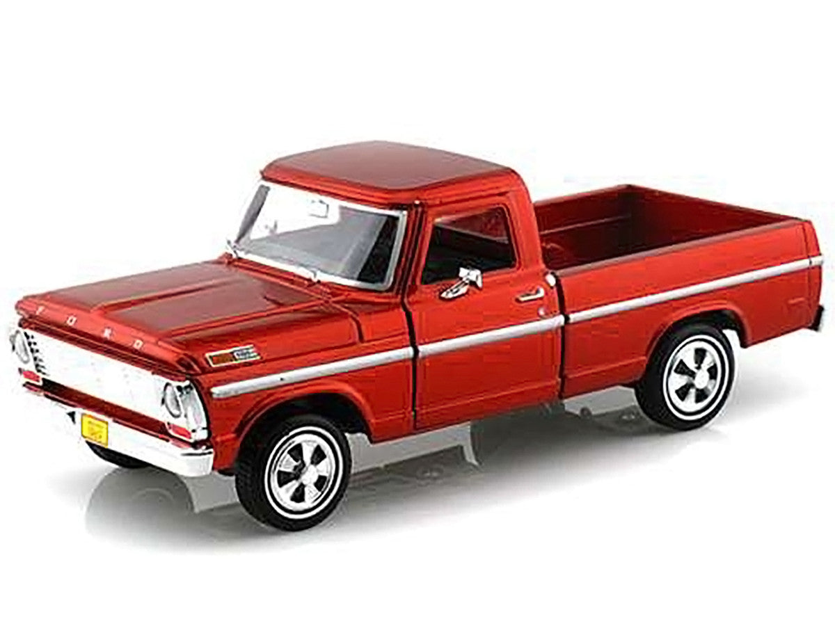 1969 Ford F-100 Pickup Truck Burgundy 1/24 Diecast Model Car by Motormax LuxuryLifeWay Online Store