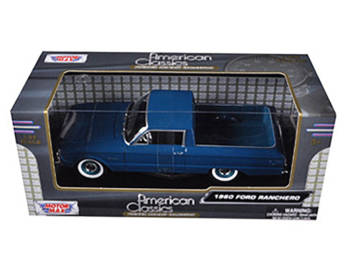 1960 Ford Falcon Ranchero Pickup Blue 1/24 Diecast Model Car by Motormax LuxuryLifeWay Online Store
