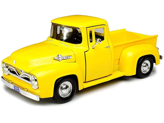 1955 Ford F-100 Pickup Truck Yellow 1/24 Diecast Model Car by Motormax LuxuryLifeWay Online Store