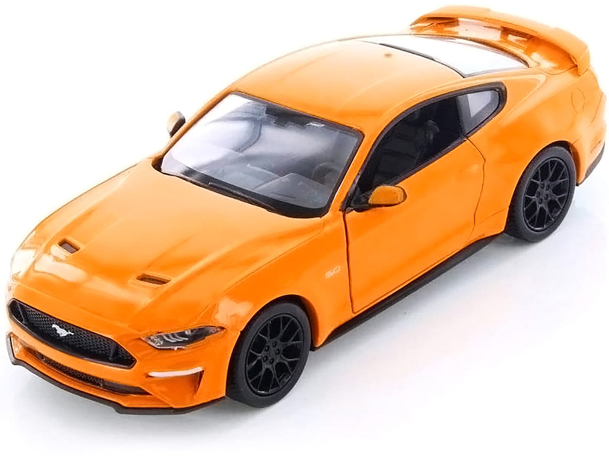 2018 Ford Mustang GT 5.0 Orange with Black Wheels 1/24 Diecast Model Car by Motormax LuxuryLifeWay Online Store