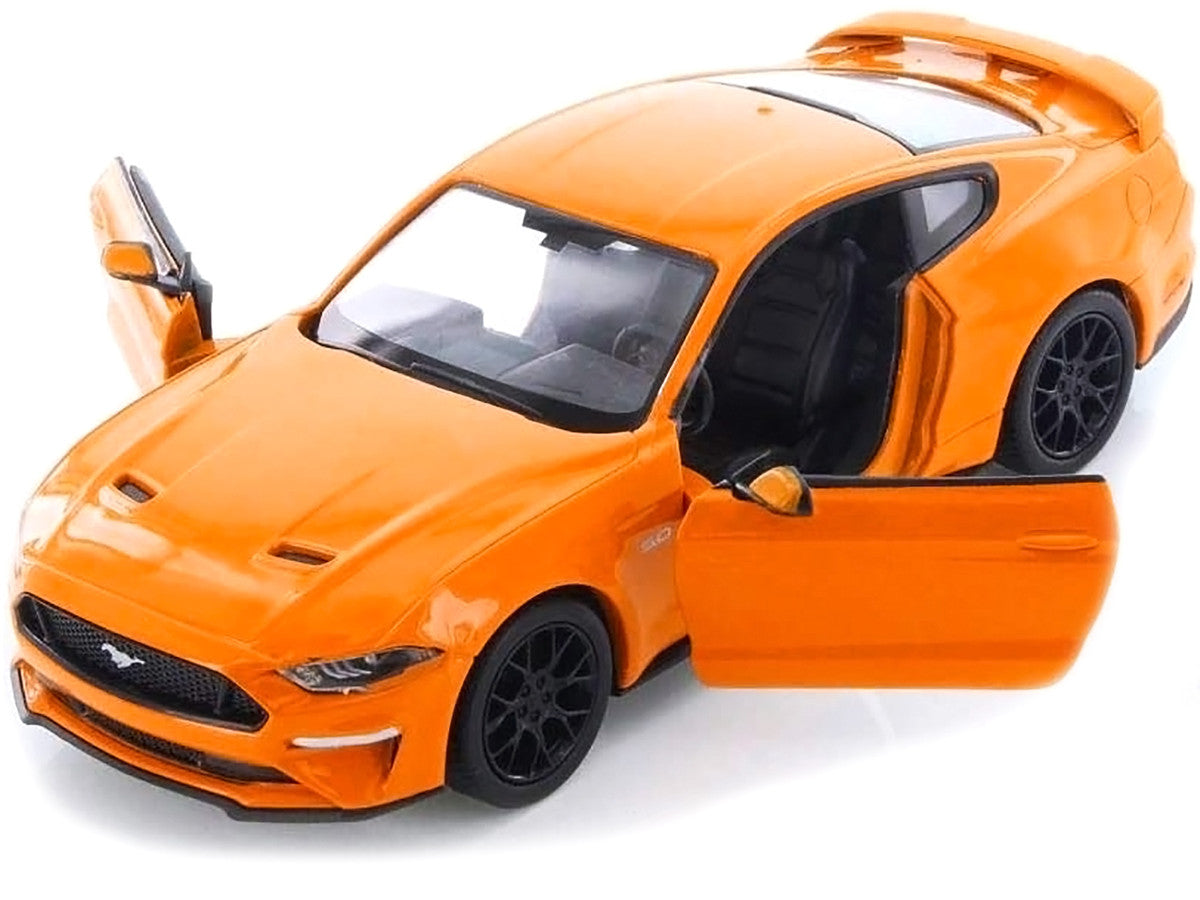 2018 Ford Mustang GT 5.0 Orange with Black Wheels 1/24 Diecast Model Car by Motormax LuxuryLifeWay Online Store