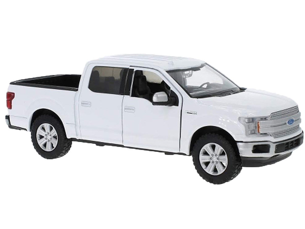 2019 Ford F-150 Lariat Crew Cab Pickup Truck White 1/24-1/27 Diecast Model Car by Motormax LuxuryLifeWay Online Store