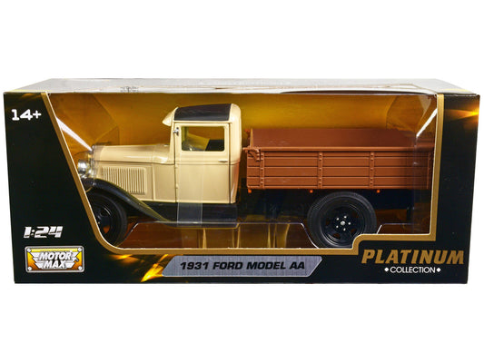 1931 Ford Model AA Pickup Truck Cream and Black "Platinum Collection" Series 1/24 Diecast Model Car by Motormax LuxuryLifeWay Online Store