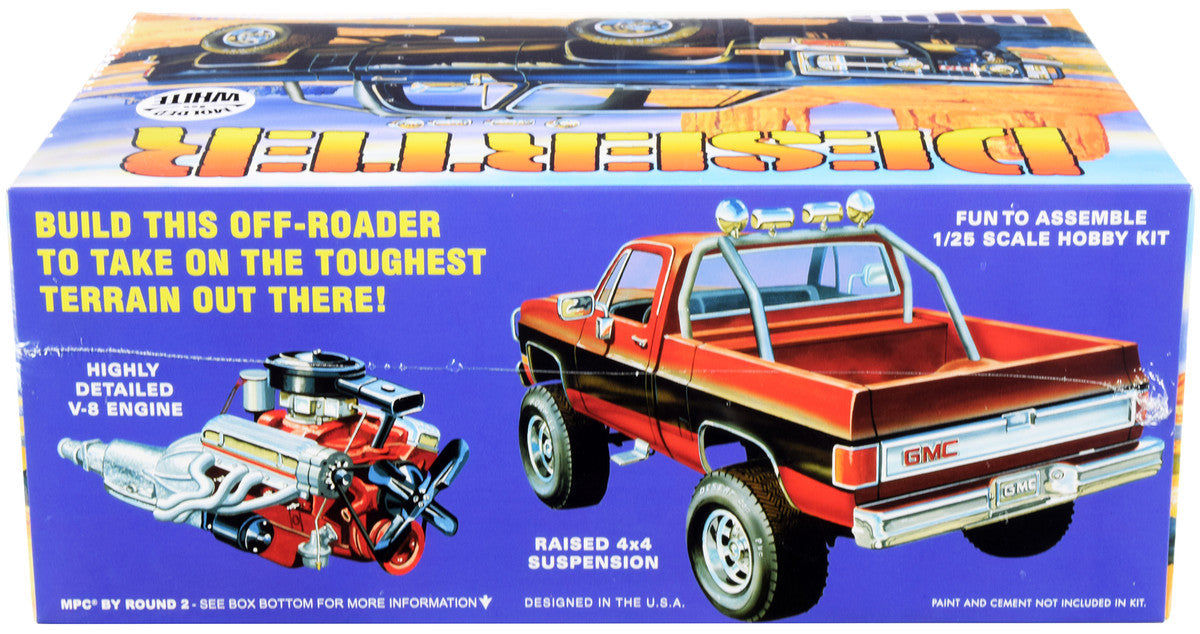 Skill 2 Model Kit 1984 GMC Pickup Truck (Molded in White) "Deserter" 1/25 Scale Model by MPC LuxuryLifeWay Online Store