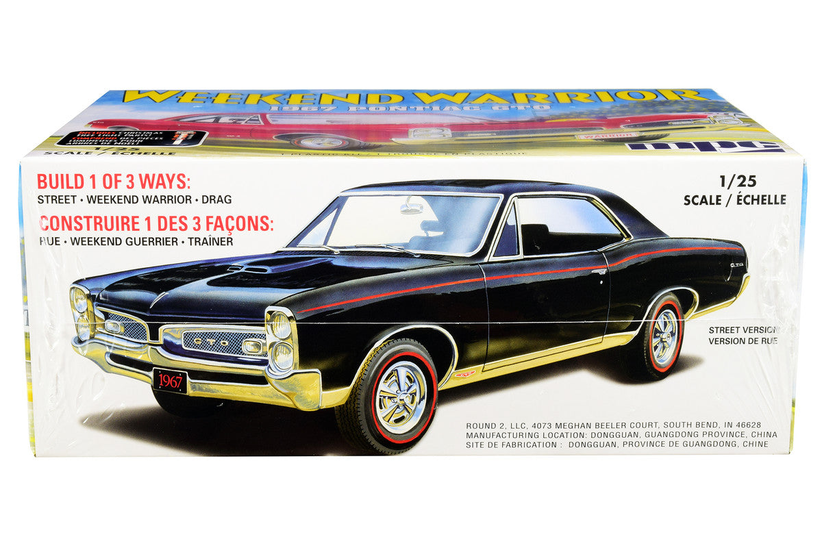 Skill 3 Model Kit 1967 Pontiac GTO "Weekend Warrior" 3 in 1 Kit 1/25 Scale Model by MPC LuxuryLifeWay Online Store