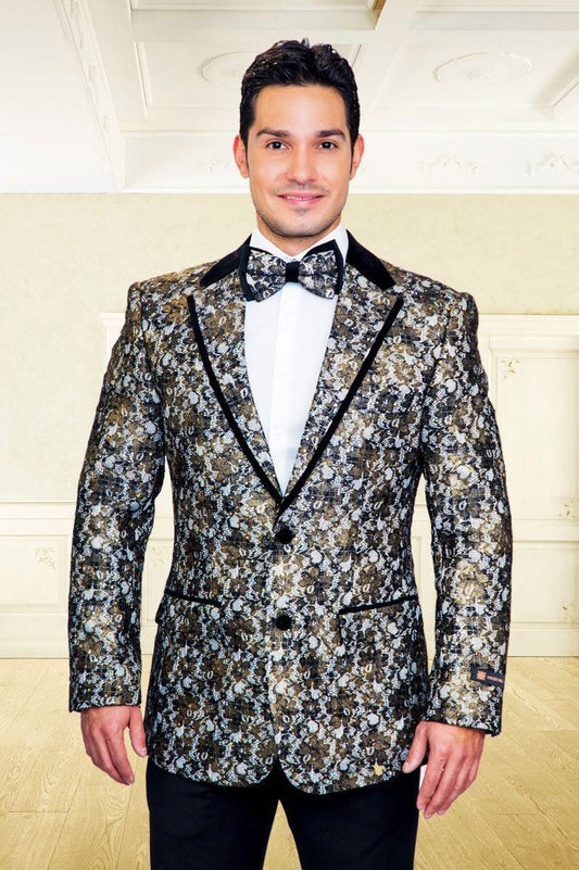 "Mystic" Black & Gold Blazer Jacket LuxuryLifeWay Online Store