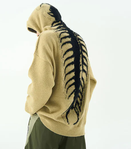 WOLFF Centipede Hoodie - Trendy Streetwear Knit Top