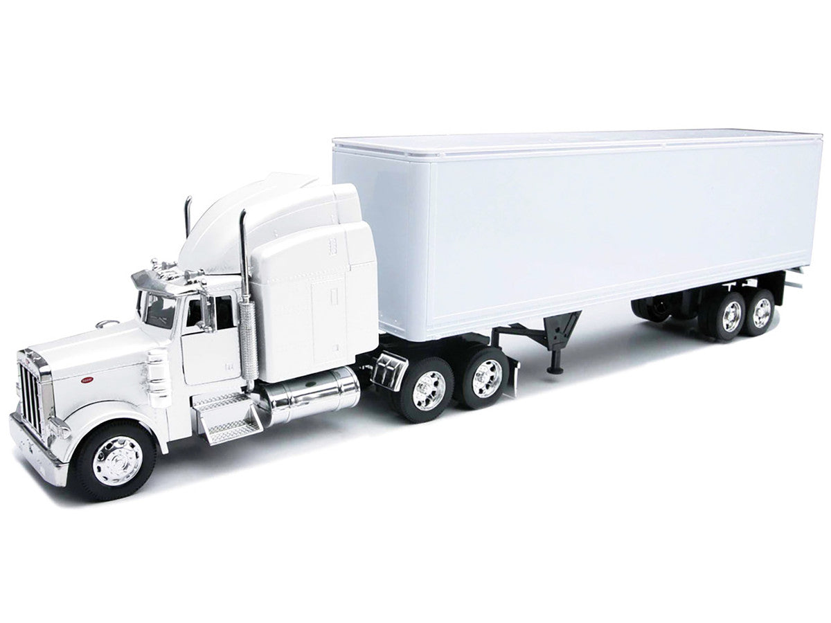 Peterbilt 379 Truck with Dry Goods Trailer White "Long Haul Trucker" Series 1/32 Diecast Model by New Ray LuxuryLifeWay Online Store
