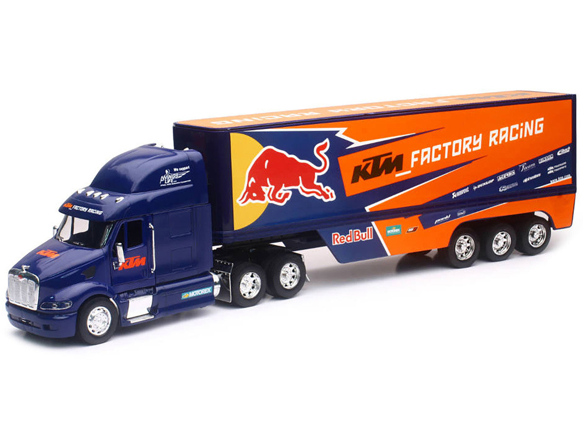 Peterbilt 387 Truck Dark Blue "Red Bull - KTM Factory Racing" 1/32 Diecast Model by New Ray LuxuryLifeWay Online Store