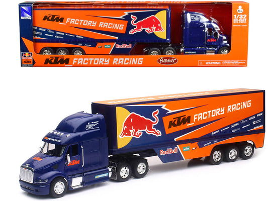 Peterbilt 387 Truck Dark Blue "Red Bull - KTM Factory Racing" 1/32 Diecast Model by New Ray LuxuryLifeWay Online Store