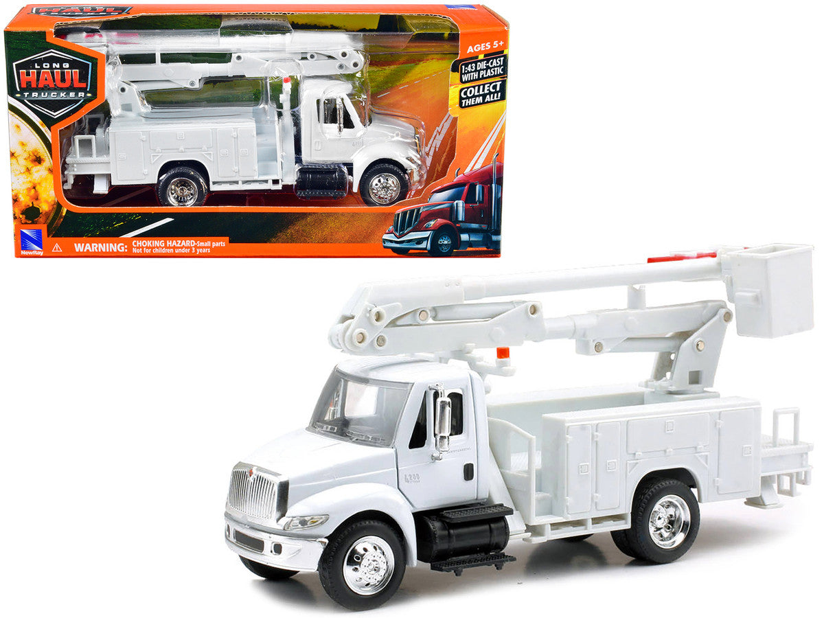International 4200 Line Maintenance Service Truck White "Long Haul Trucker" Series 1/43 Diecast Model by New Ray LuxuryLifeWay Online Store