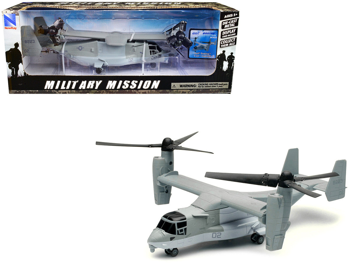 Bell Boeing V-22 Osprey Aircraft #02 Gray "US Air Force" "Military Mission" Series 1/72 Diecast Model by New Ray LuxuryLifeWay Online Store