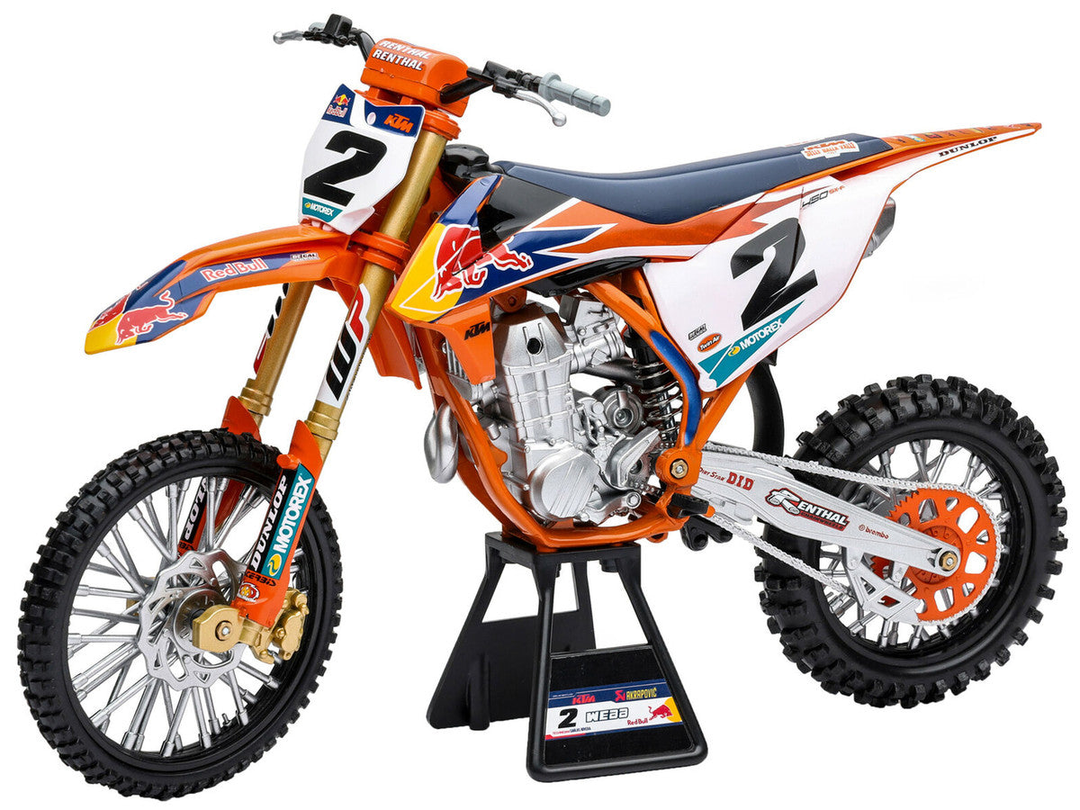 KTM 450 SX-F #2 Cooper Webb "Red Bull KTM Factory Racing" SuperCross 1/6 Diecast Model by New Ray LuxuryLifeWay Online Store