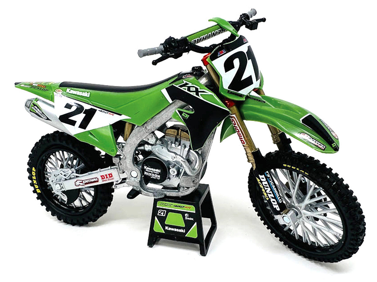 Kawasaki KX450SR Dirt Bike Motorcycle #21 Jason Anderson Green and Black "Kawasaki Racing Team" 1/6 Model by New Ray LuxuryLifeWay Online Store