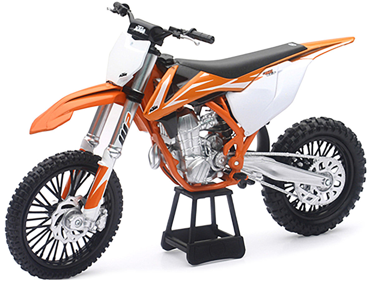KTM 450 SX-F Dirt Bike Orange and White 1/10 Diecast Motorcycle Model by New Ray LuxuryLifeWay Online Store