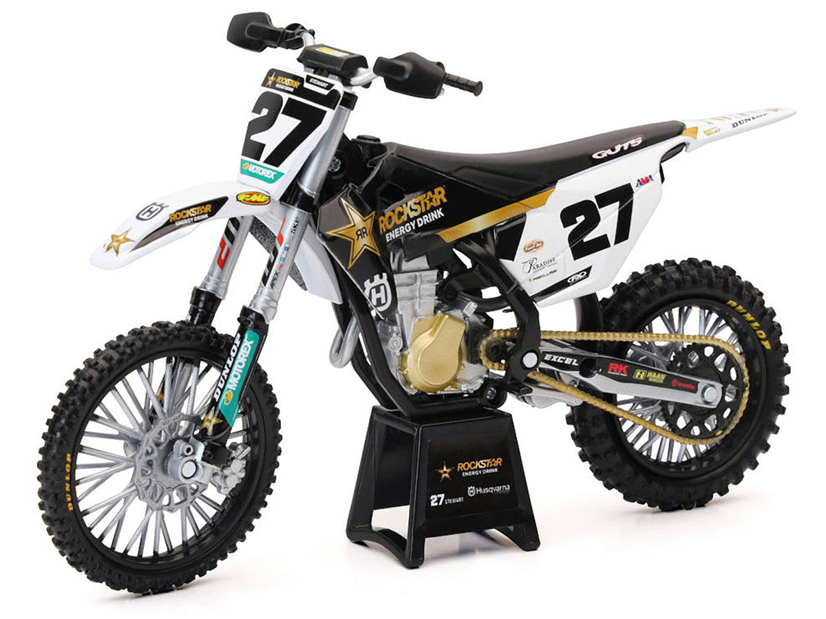 Husqvarna FC450 Motorcycle #27 Malcolm Stewart "Rockstar Energy Drink" 1/12 Diecast Model by New Ray LuxuryLifeWay Online Store