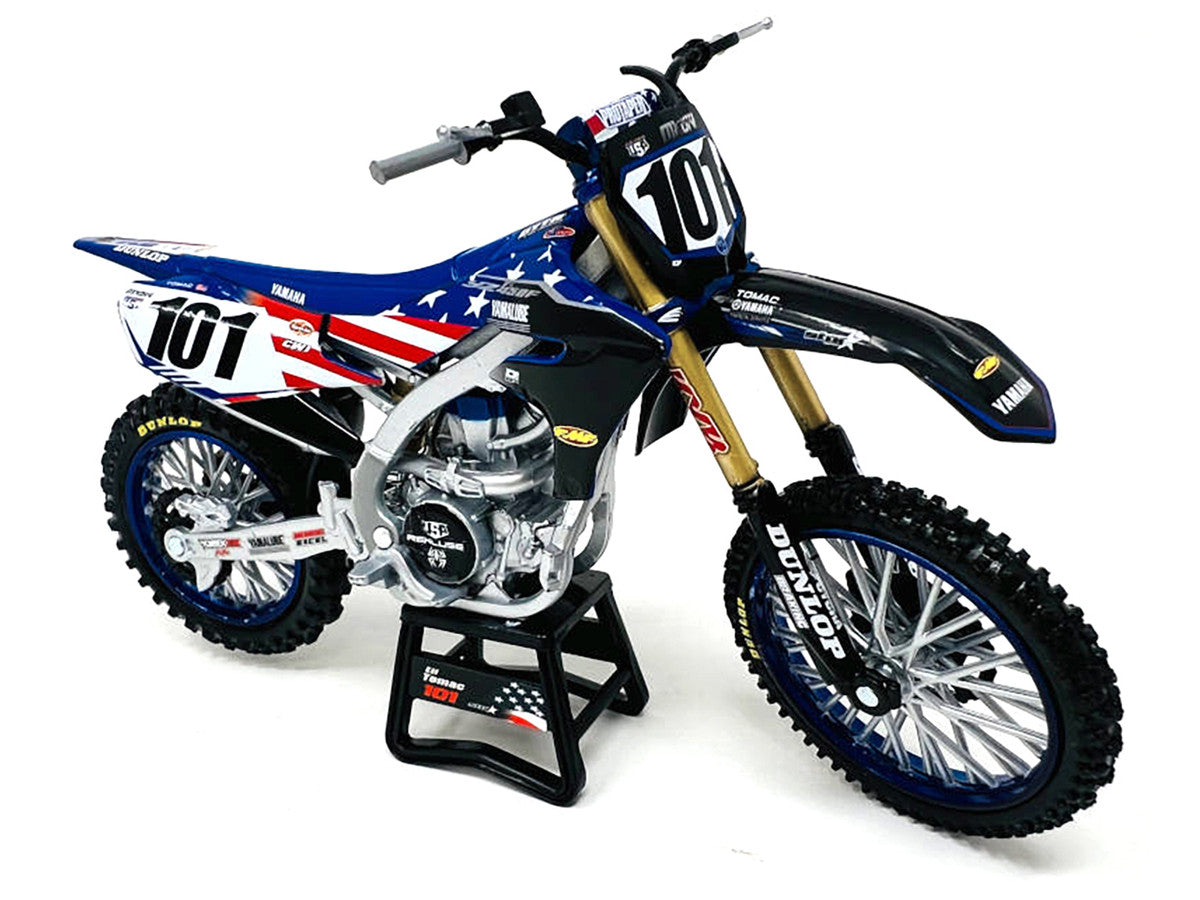 Yamaha YZ450F Dirt Bike Motorcycle #101 Eli Tomac American Flag Livery "Motocross of Nations" 1/12 Model by New Ray LuxuryLifeWay Online Store