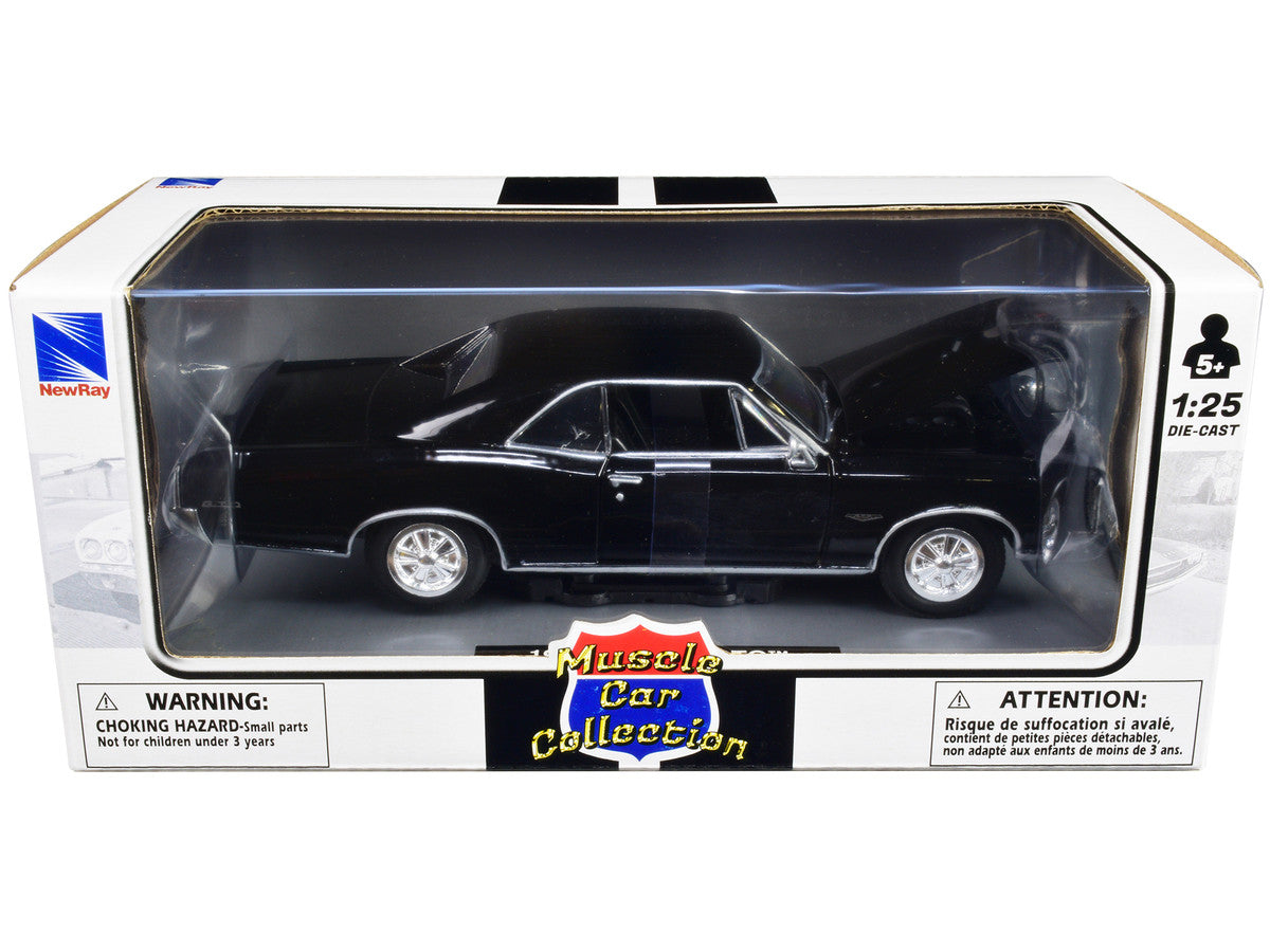 1966 Pontiac GTO Black "Muscle Car Collection" 1/25 Diecast Model Car by New Ray LuxuryLifeWay Online Store