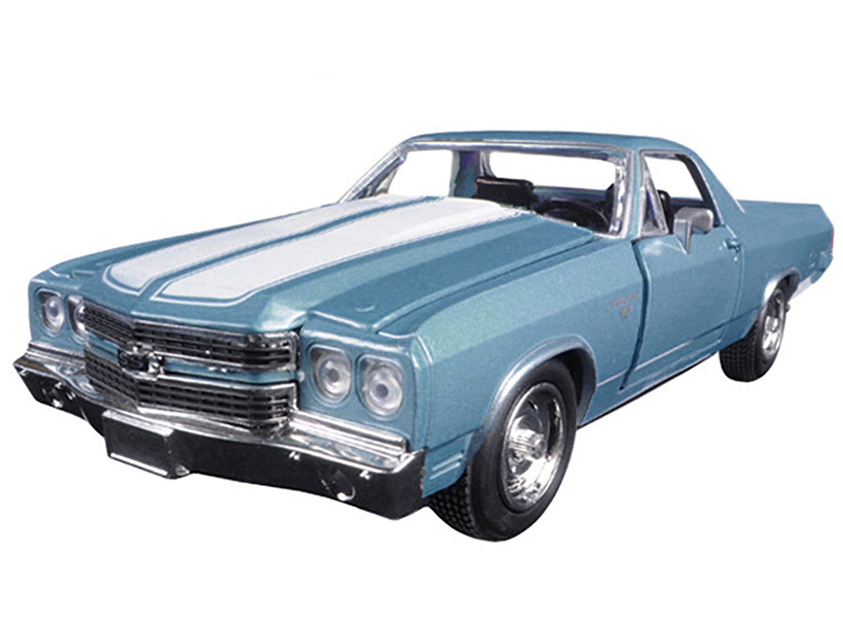 1970 Chevrolet El Camino SS Blue 1/25 Diecast Model Car by New Ray LuxuryLifeWay Online Store
