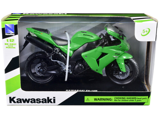 Kawasaki ZX-10R Ninja Motorcycle Green 1/12 Diecast Model by New Ray LuxuryLifeWay Online Store