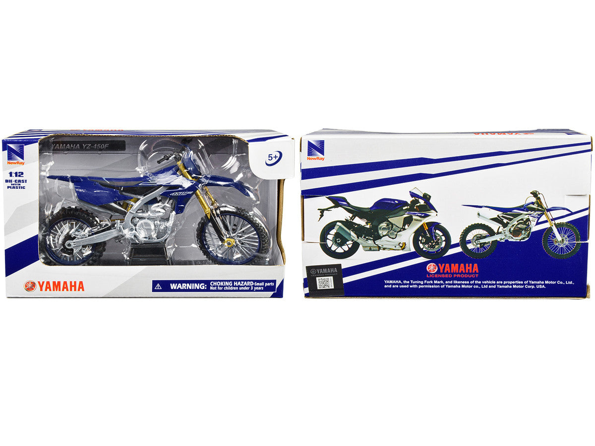 Yamaha YZ-450F Motorcycle Blue 1/12 Diecast Model by New Ray LuxuryLifeWay Online Store