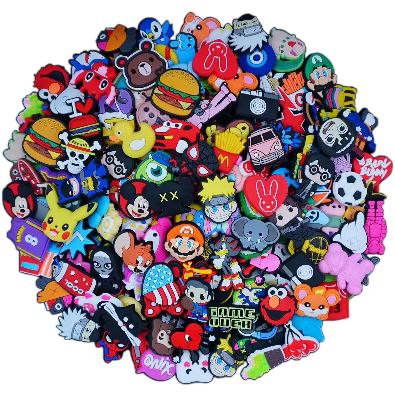 Random Cartoon Shoe Charms of Cool Shoe Charms for shoe Decoration Accessories - Waterproof PVC Material