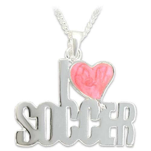 OT016 - Silver Brass Pendant with Epoxy  in Rose LuxuryLifeWay Online Store