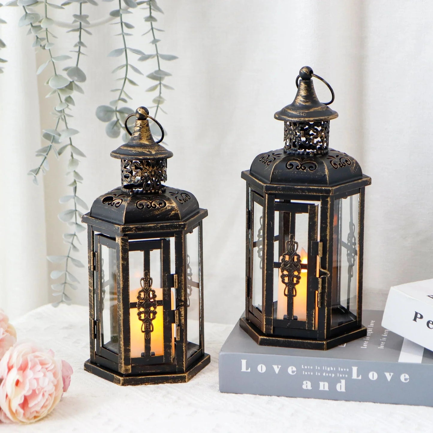 10 inch High Vintage Style Hanging Lantern（Set of 2 ） LuxuryLifeWay Online Store