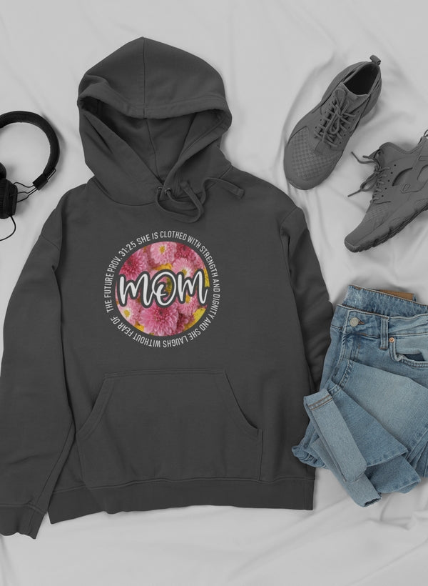 She Is Strong Proverbs Floral Mom Hoodie LuxuryLifeWay Online Store