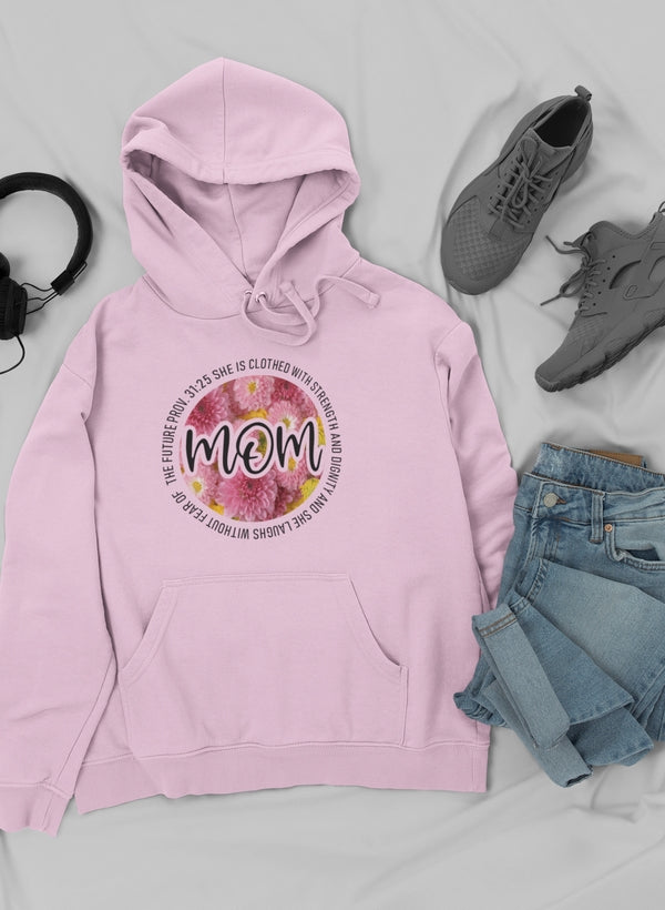 She Is Strong Proverbs Floral Mom Hoodie LuxuryLifeWay Online Store