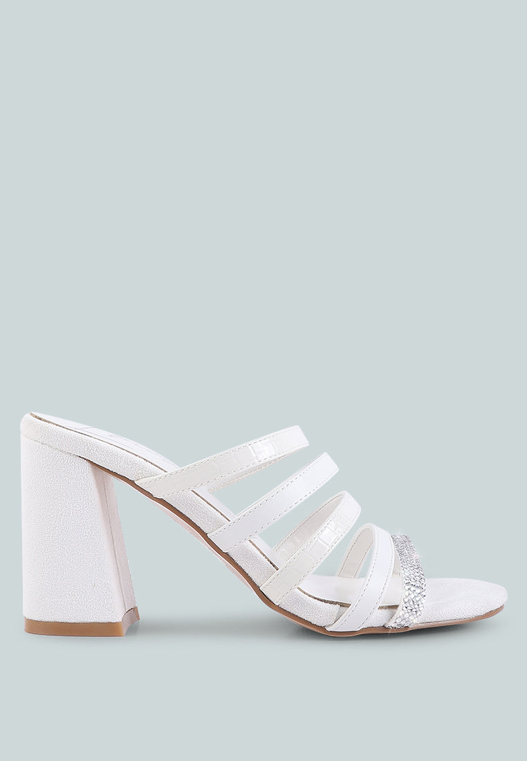 Peaches Strapped Rhinestone Embellished Sandals LuxuryLifeWay Online Store