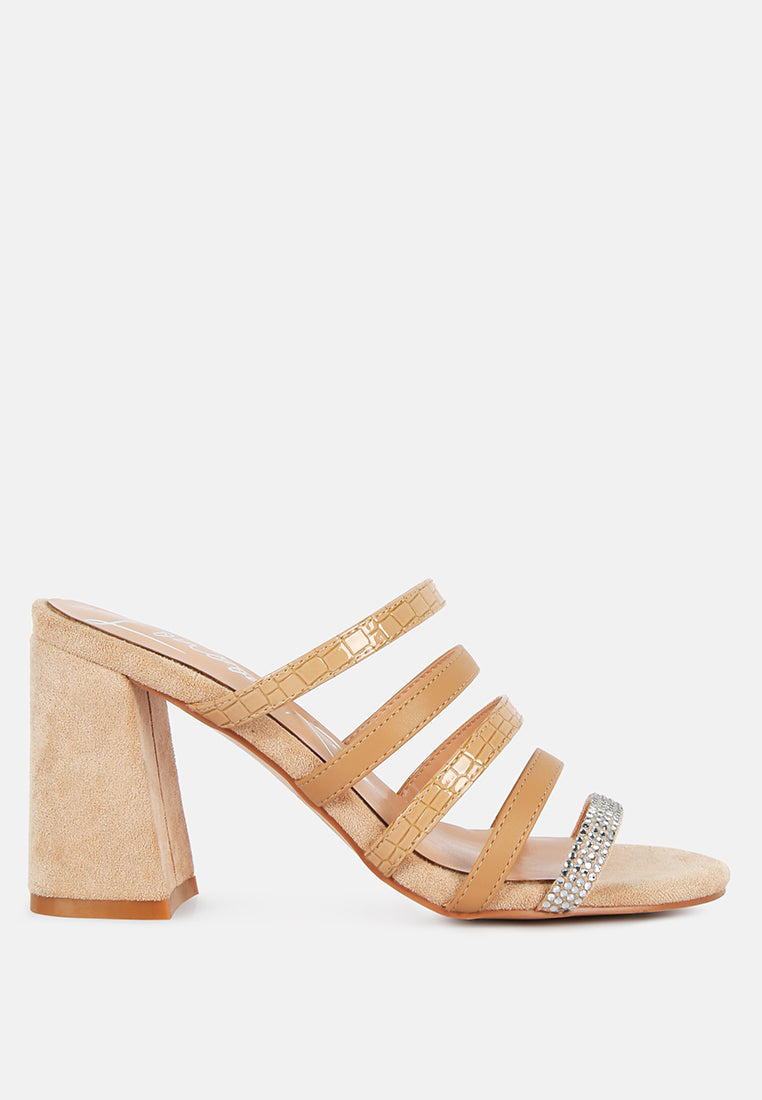Peaches Strapped Rhinestone Embellished Sandals LuxuryLifeWay Online Store