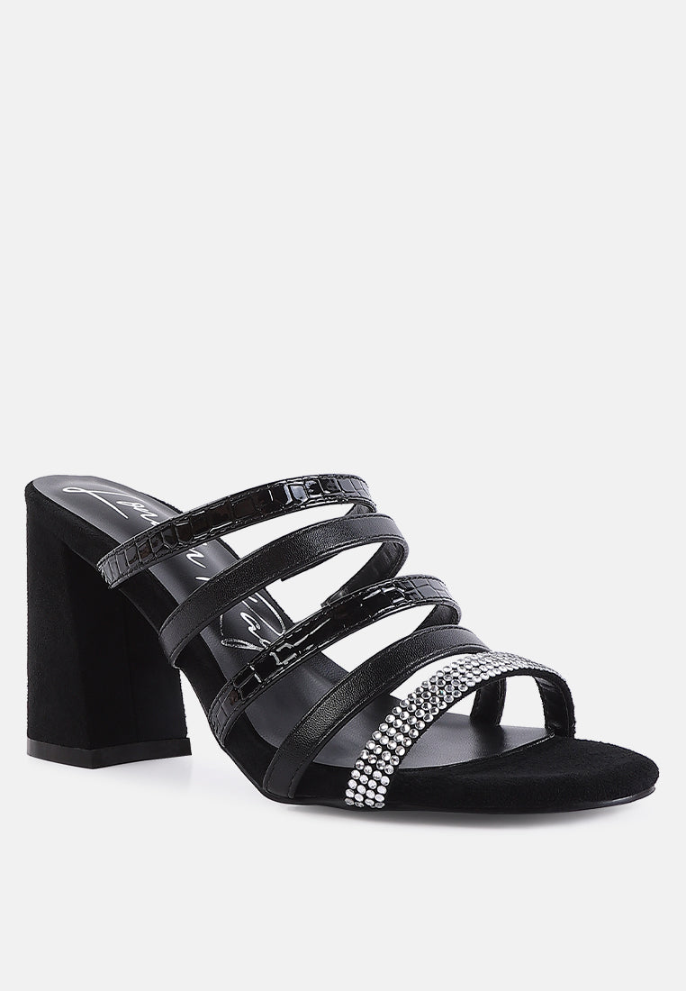 Peaches Strapped Rhinestone Embellished Sandals LuxuryLifeWay Online Store