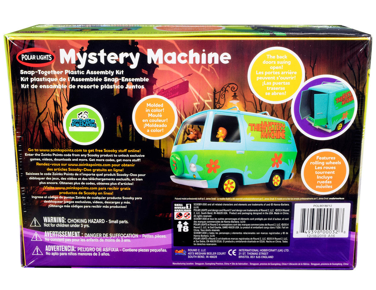 Skill 1 Snap Model Kit The Mystery Machine with Two Figurines (Scooby-Doo and Shaggy) 1/25 Scale Model by Polar Lights LuxuryLifeWay Online Store