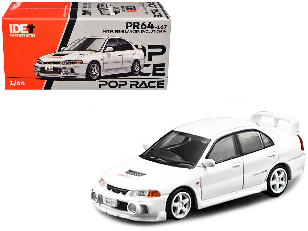 Mitsubishi Lancer Evolution IV RHD (Right Hand Drive) White "Indonesia Diecast Expo 2024 Exclusive" 1/64 Diecast Model Car by Pop Race LuxuryLifeWay Online Store