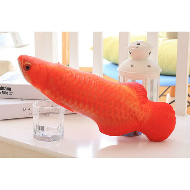 3D Fish Shape Soft Plush Pillow for Cat - 5 Pcs Set